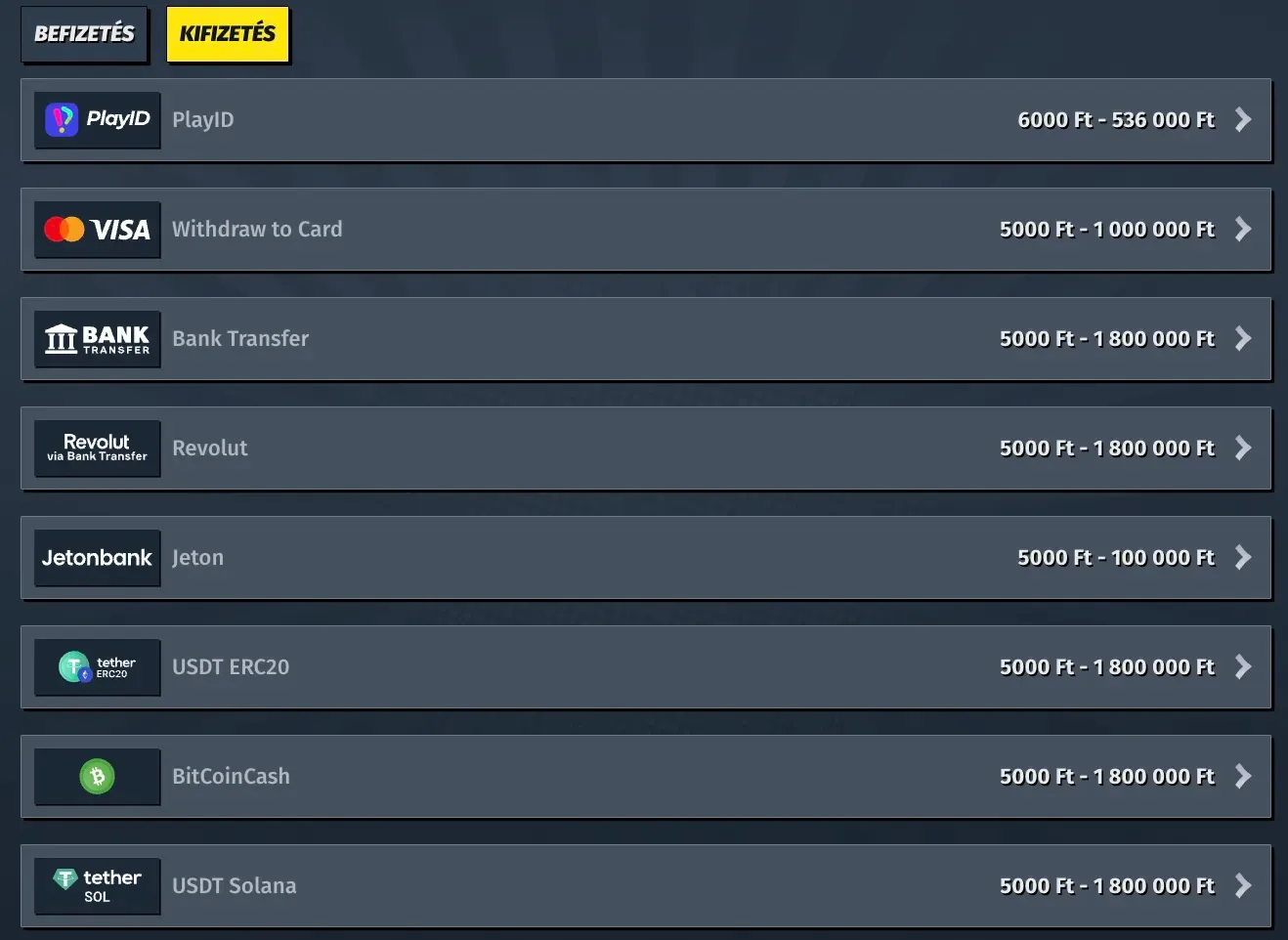 Metody výběru v Allyspin